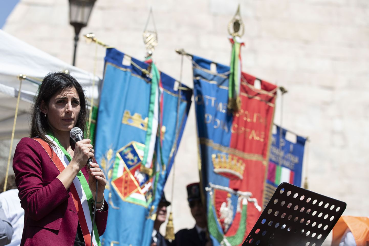Rooma linnapea Virginia Raggi Itaalia fašismist vabastamise aastapäeval 25. aprillil.