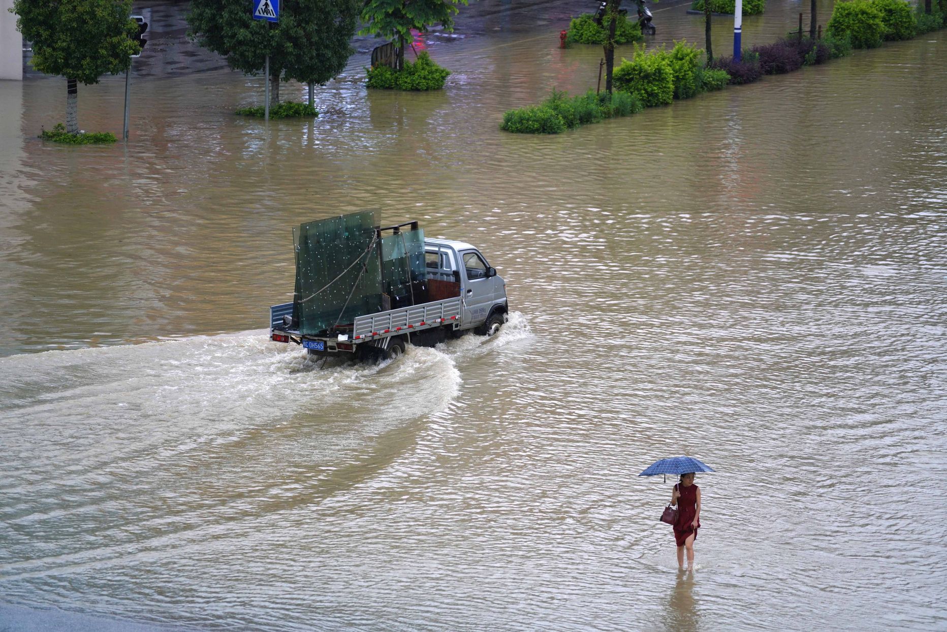 Üleujutatud tee Guilinis.