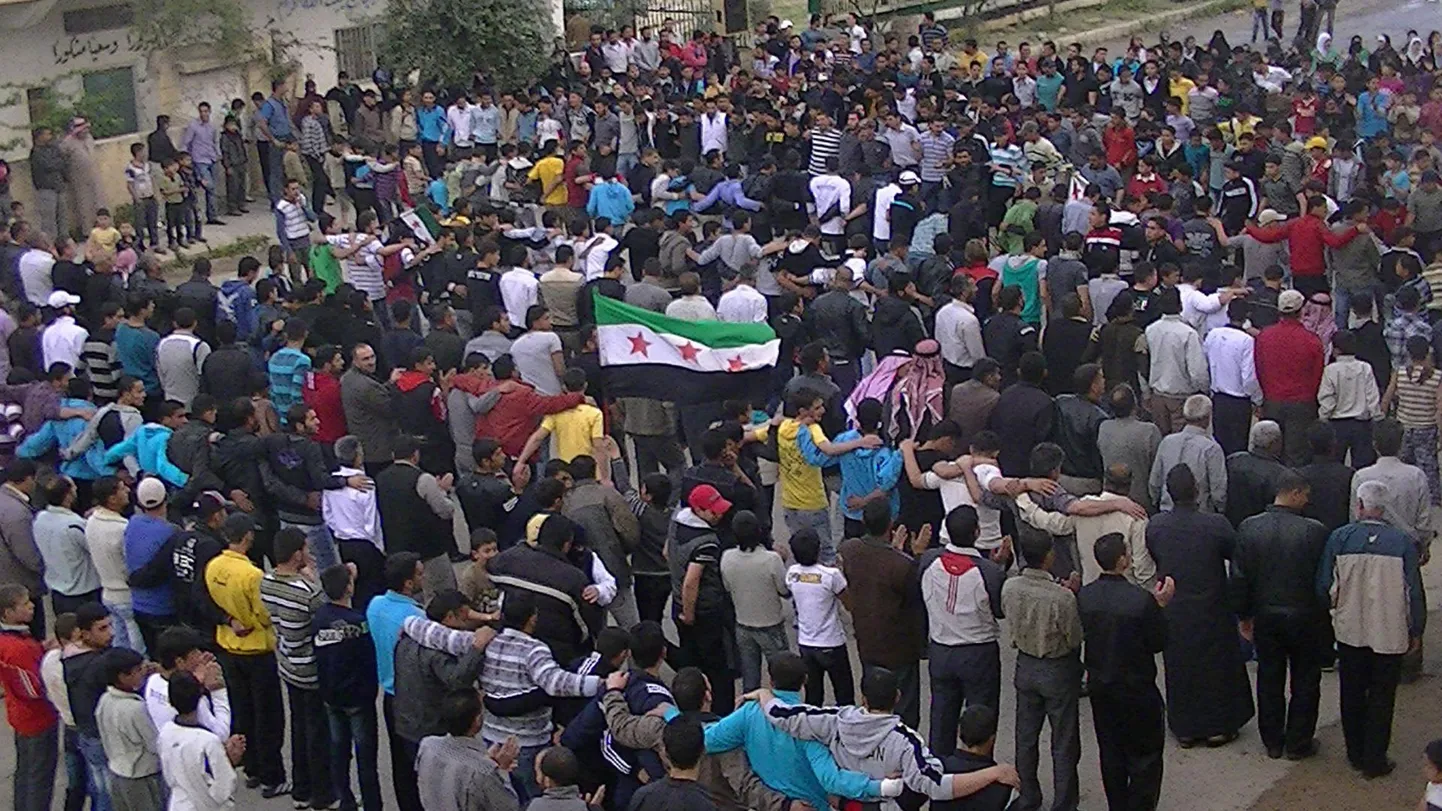 Süüria valitsusvastased protestijad.