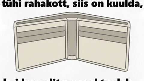 Kui kõrva äärde panna tühi rahakott
