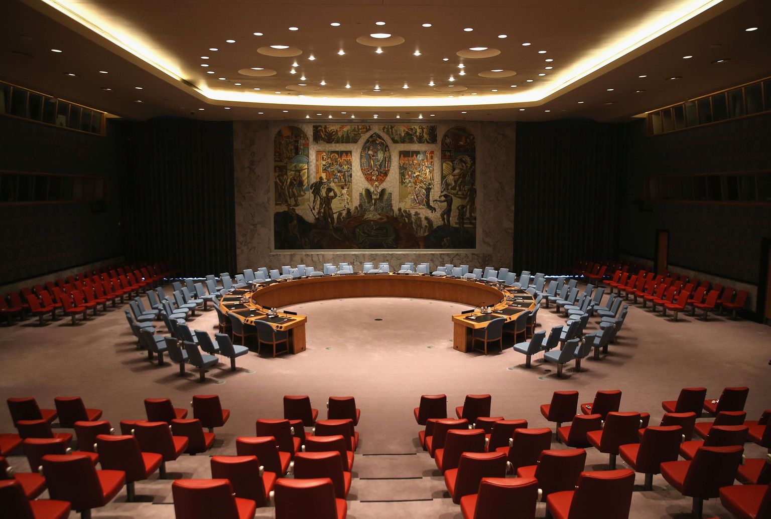 ÜRO Julgeolekunõukogu istungitesaal.