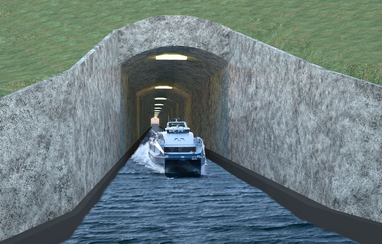 Arvutijoonistus Norra tulevasest laevatunnelist