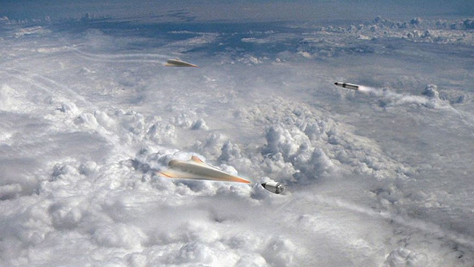 Väikesed raketid pildil võitlevad hüperhelikiirusel planeeriva relva vastu, mis võib lennu ajal kiirelt suunda muuta.