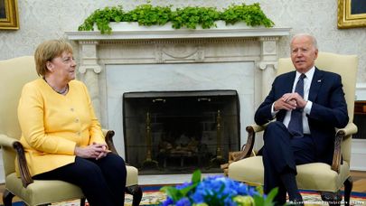 Ангела Меркель и Джо Байден обсуждали 15 июля 2021 года в Вашингтоне "Северный поток - 2"