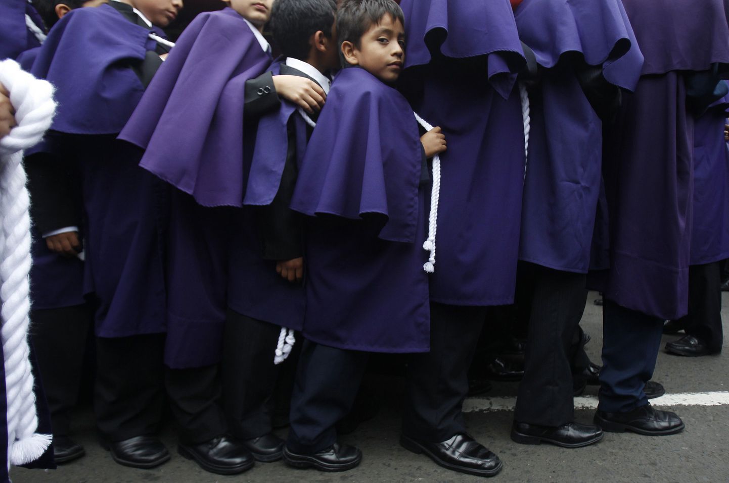 Peruu katoliku kooli õpilased.