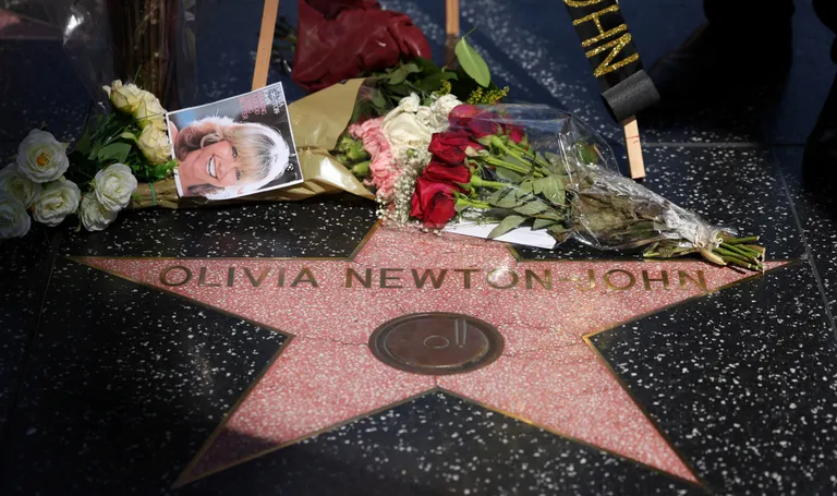 Звезда Оливии Ньютон-Джон на голливудской Аллее славы