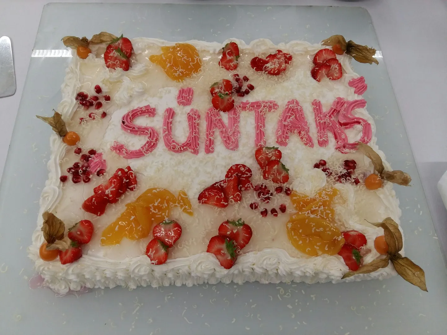 Esitlusele järgnenud vestlus käis ümber laua, mida kaunistas tort "Süntaks".