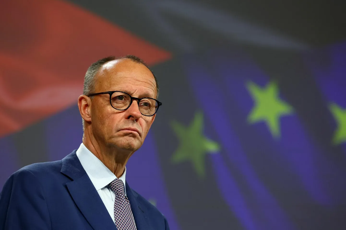 Saksamaa kantsler Friedrich Merz kohtumisel Euroopa Komisjoni presidendi Ursula von der Leyeniga Brüsselis 9. mail 2025. aastal.