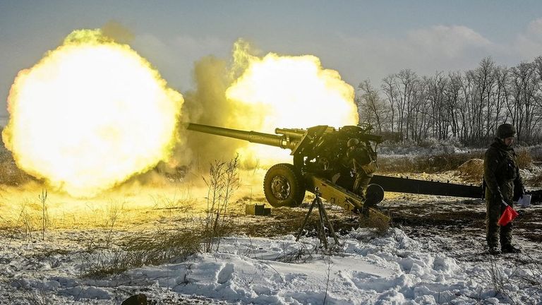 Российские военные на учениях в Ростовской области в январе