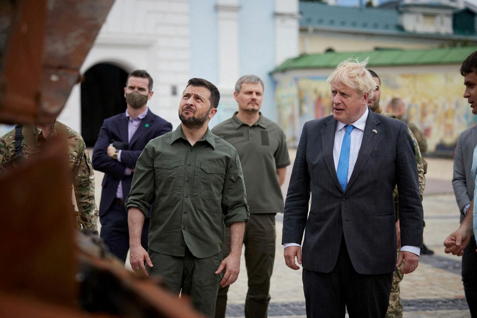 Ukraina president Volodõmõr Zelenskõi (vasakul) võõrustas juuni keskel Kiievis Ühendkuningriigi peaministrit Boris Johnsonit.
