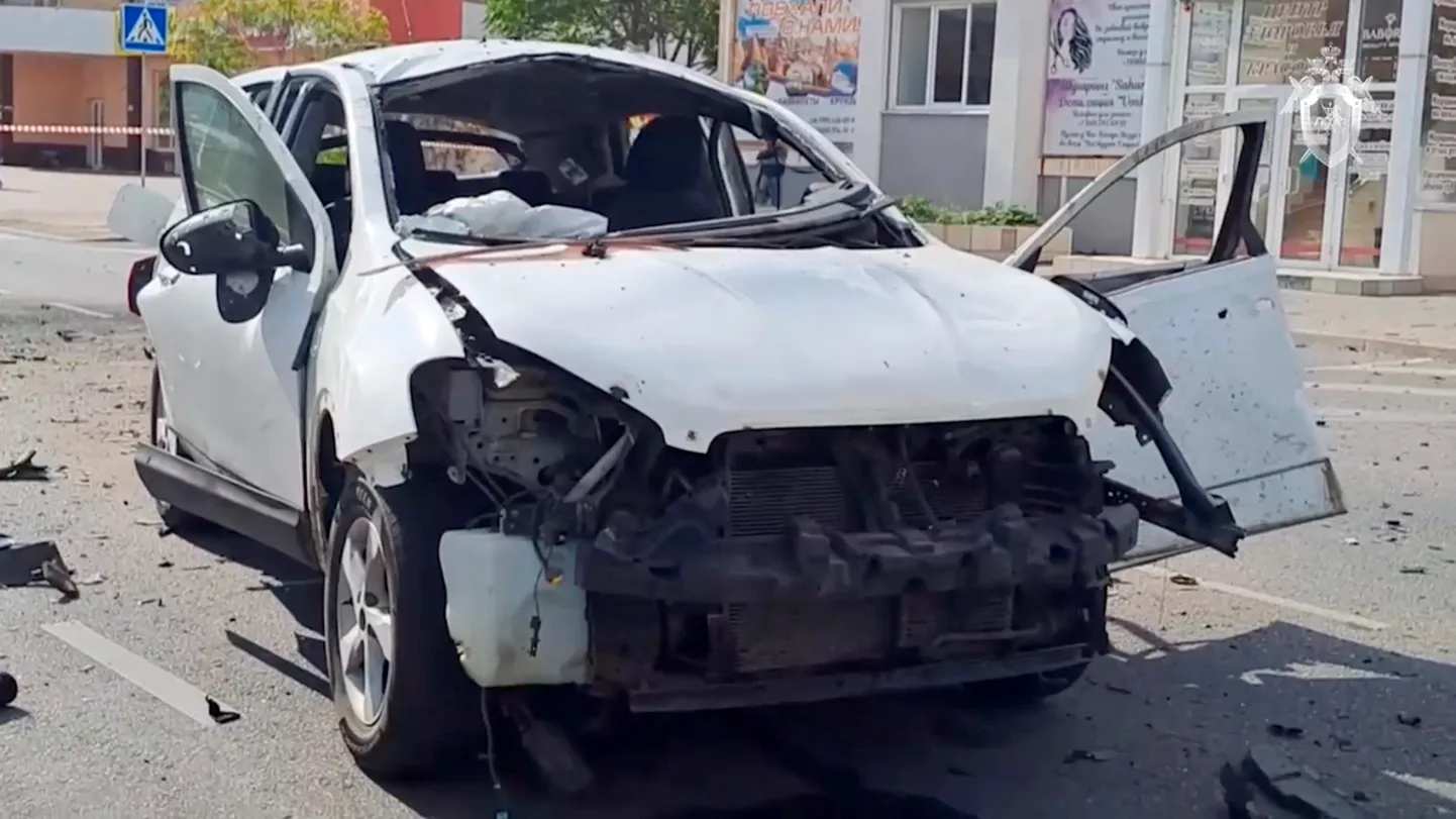 Vene uurimiskomitee  4. oktoobril 2024. aastal avaldatud videost kaader okupeeritud Zaporižžja tuumajama ametniku õhitud autost.