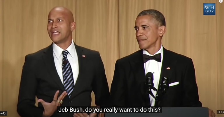 USA toonane president Barack Obama (paremal) ning koomik Keegan-Michael Key.