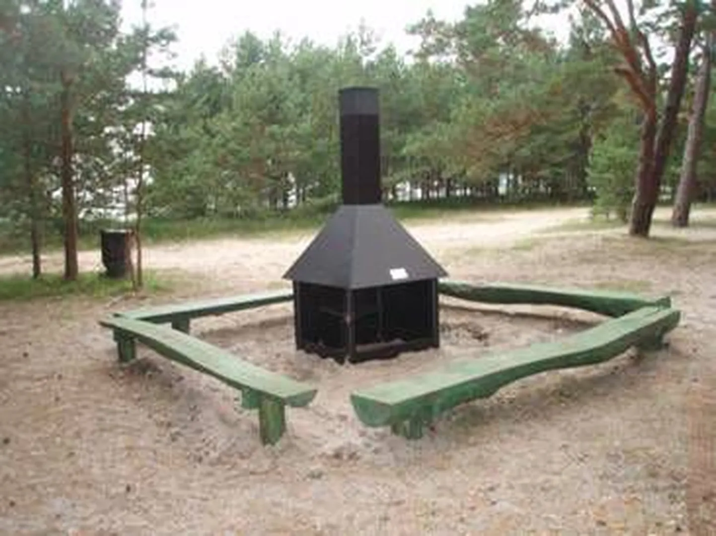 Kaetud lõkkekoht.