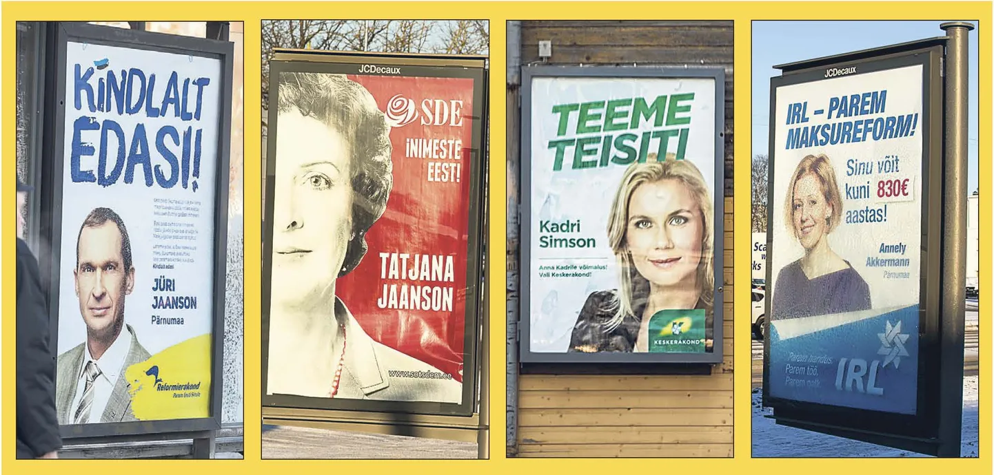 Valimisplakatid. Foto on illustreeriv.