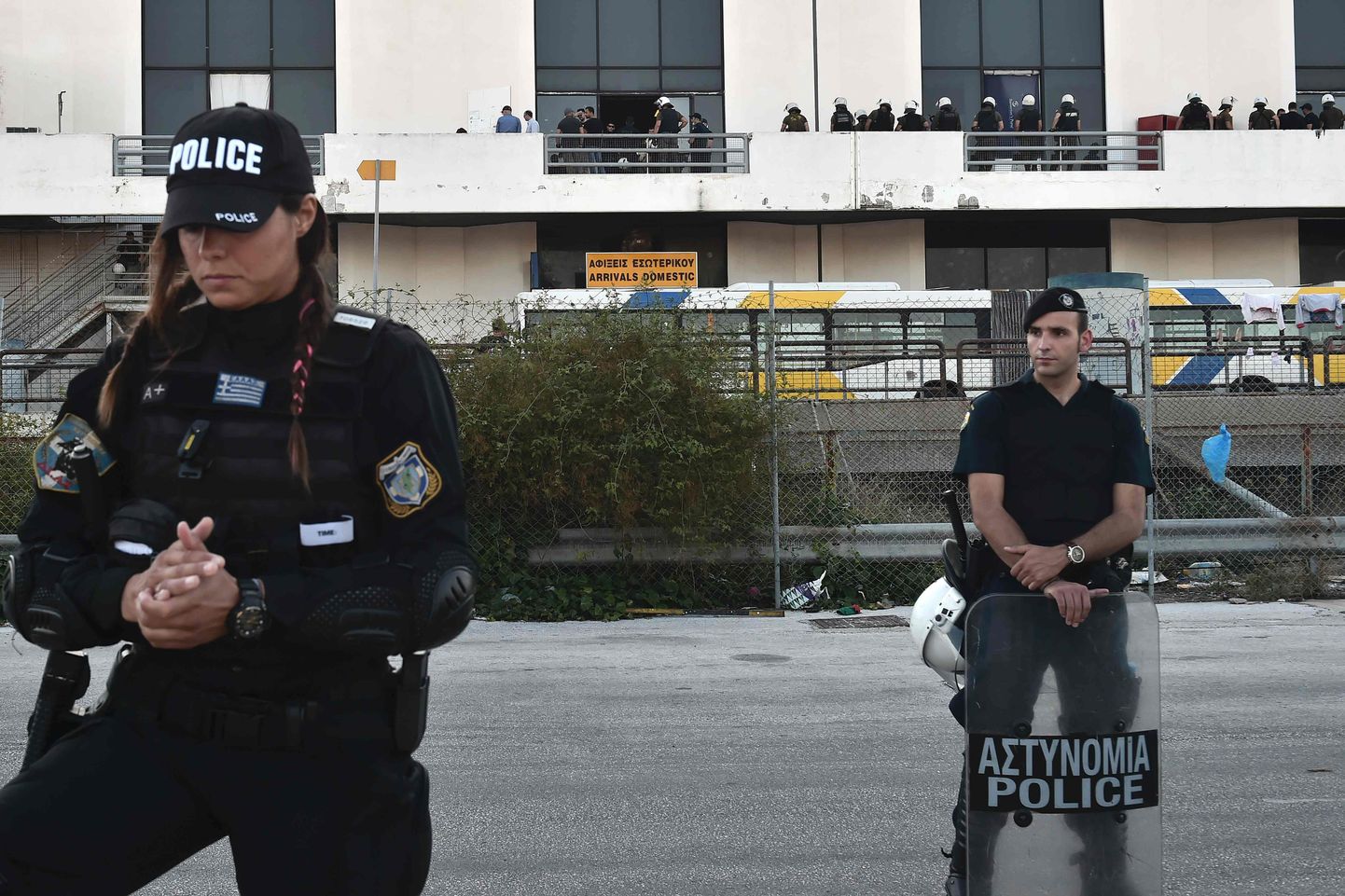 Kreeka politseitöötajad Ateenas.