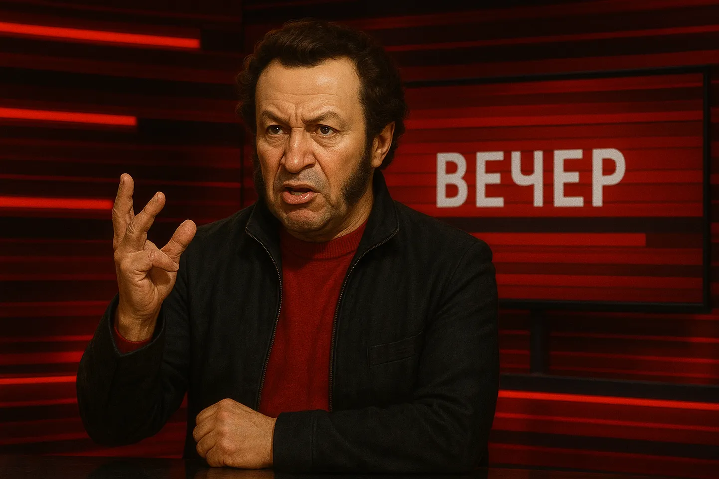 Александр Пушкин в образе пропагандиста Владимира Соловьева.