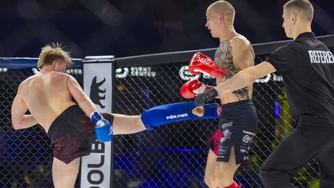 Saarlane Aleksander Väin tegi võimsa semipro debüüdi ja alistas favoriidi K-1 areenil