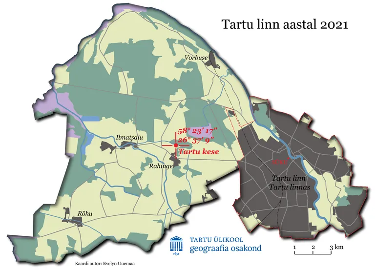 Tartu linn aastal 2021.