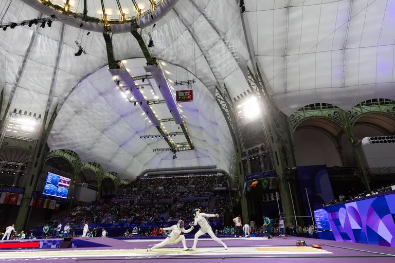 Pariisi olümpiamängude vehklemisareen Grand Palais's.