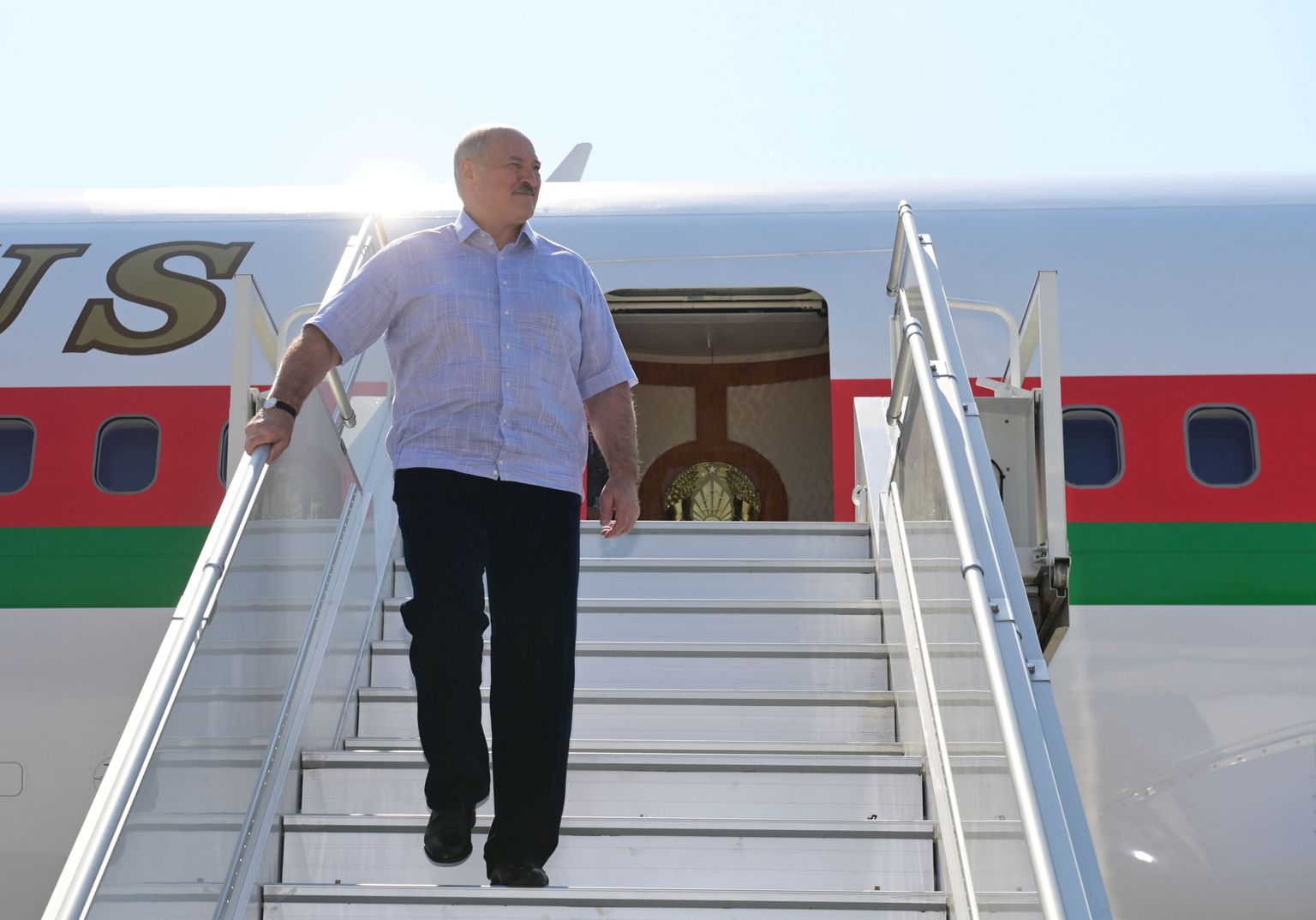 Aljaksandr Lukašenka saabus lennukiga Venemaale, 14. septembril 2020. a.
