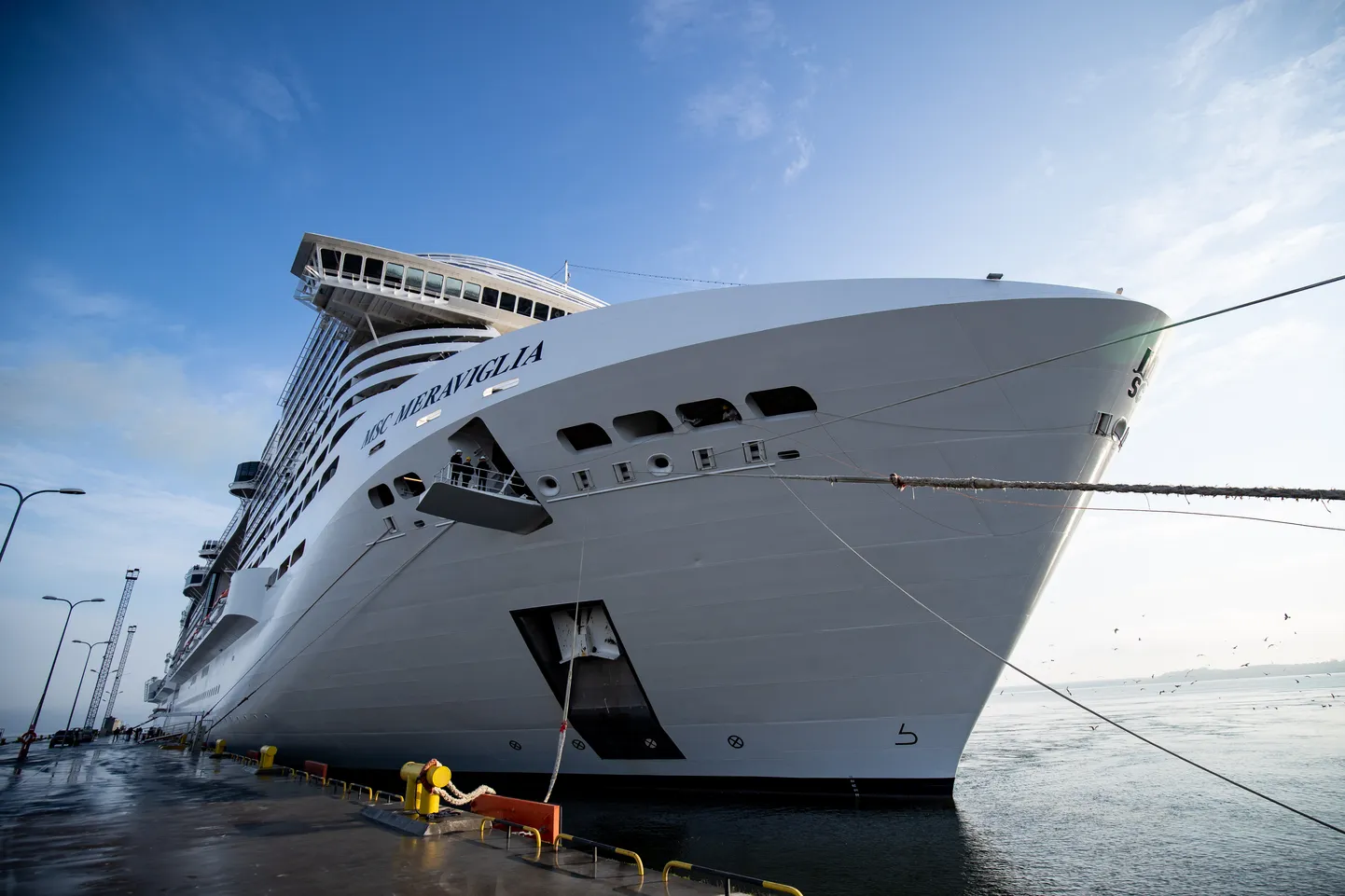 Kruiisilaev MSC Meraviglia Tallinna sadamas.