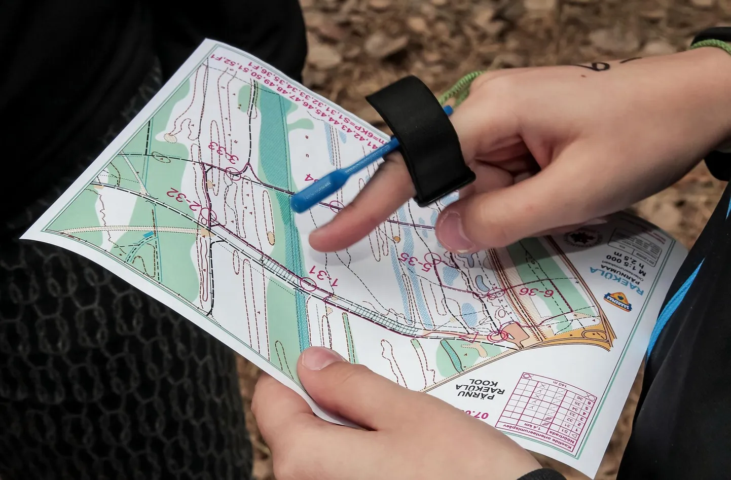 Orienteerumiskaart. Foto on illustratiivne.