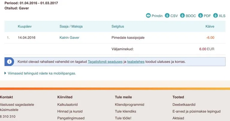 Katrin Gaver ja annetused