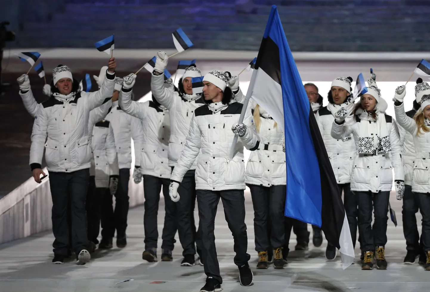 Eesti koondis olümpiamängude avamisel.