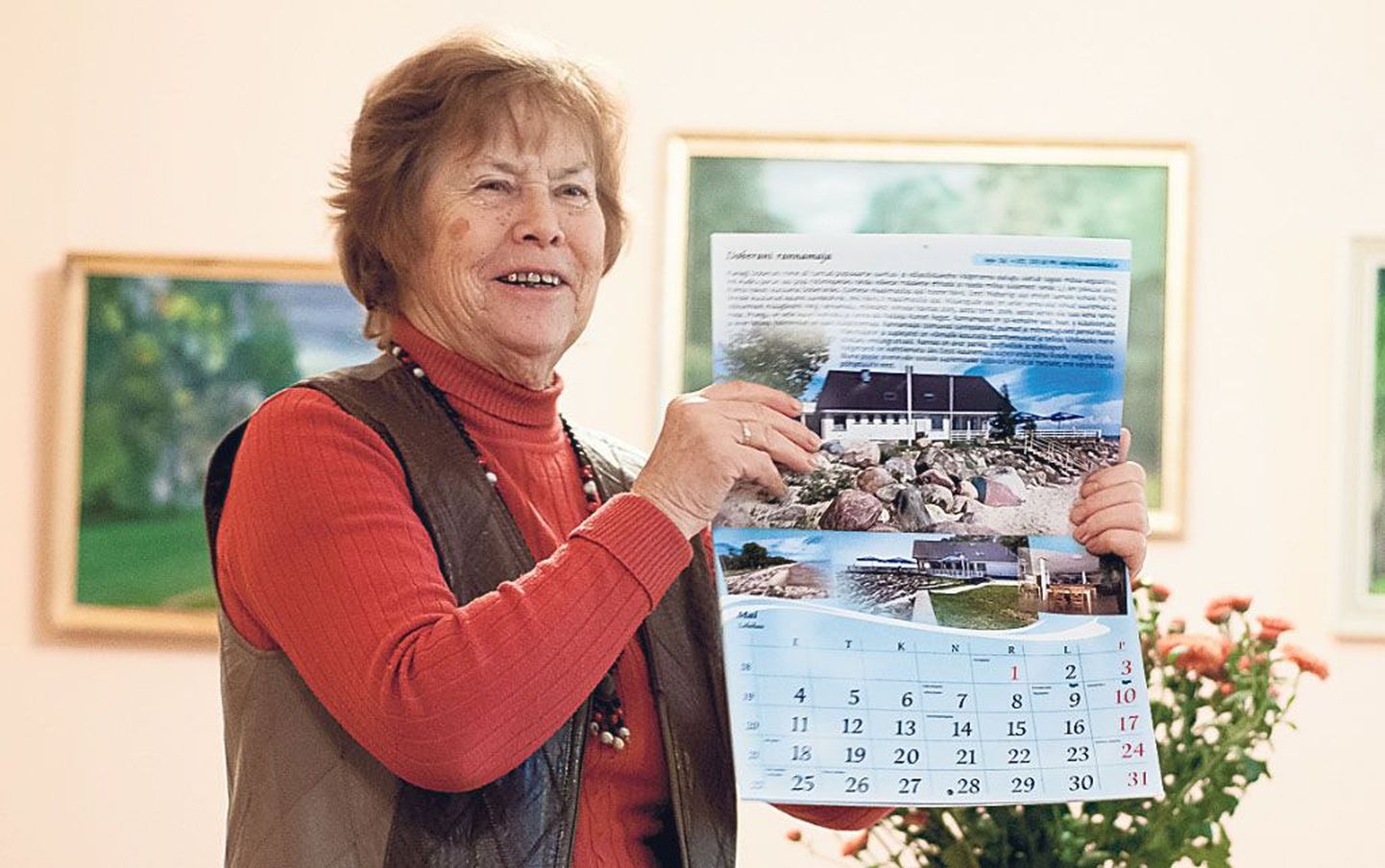 Audru muuseumi juhataja Helgi Roots kiitis “Audru kalender 2015” tutvustamisel trükise valmimisse panustanuid ja rääkis pikemalt mitmestki kajastatud hoonest.