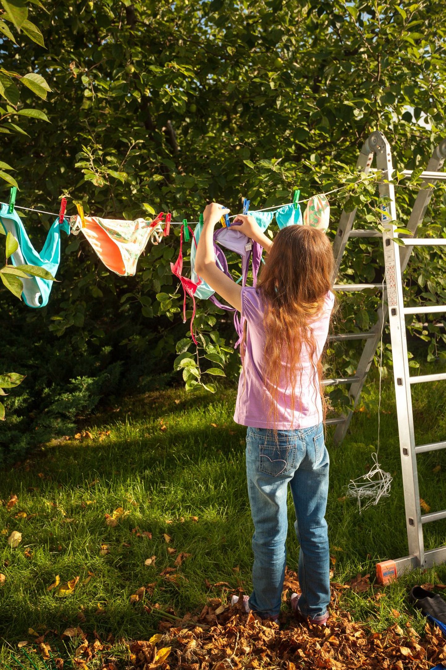 8aastane laps peaks juba oskama pesu kuivama riputada.