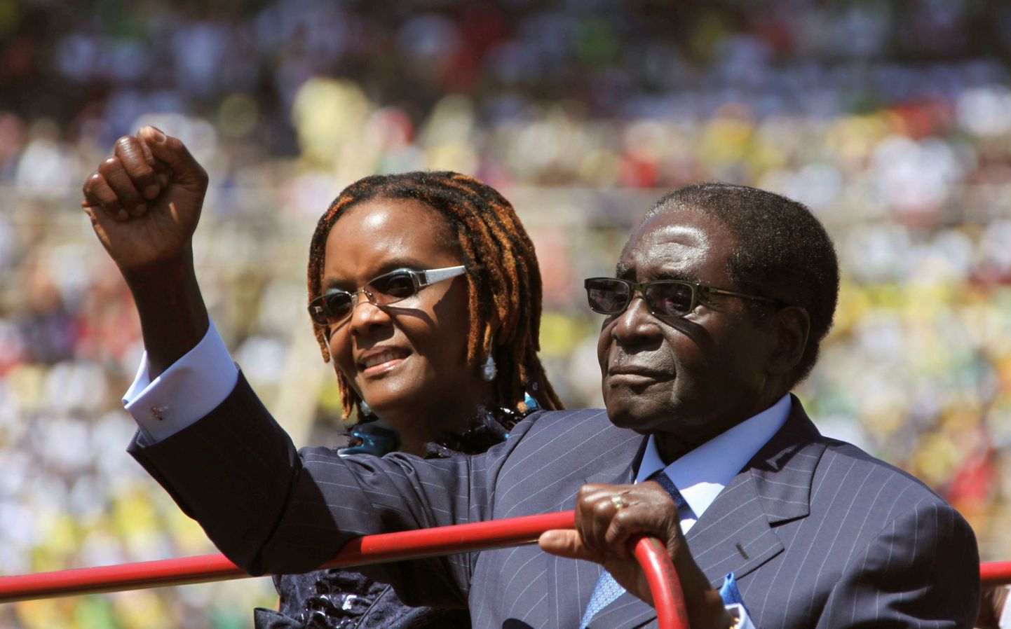 Robert Mugabe ja tema abikaasa Grace.
