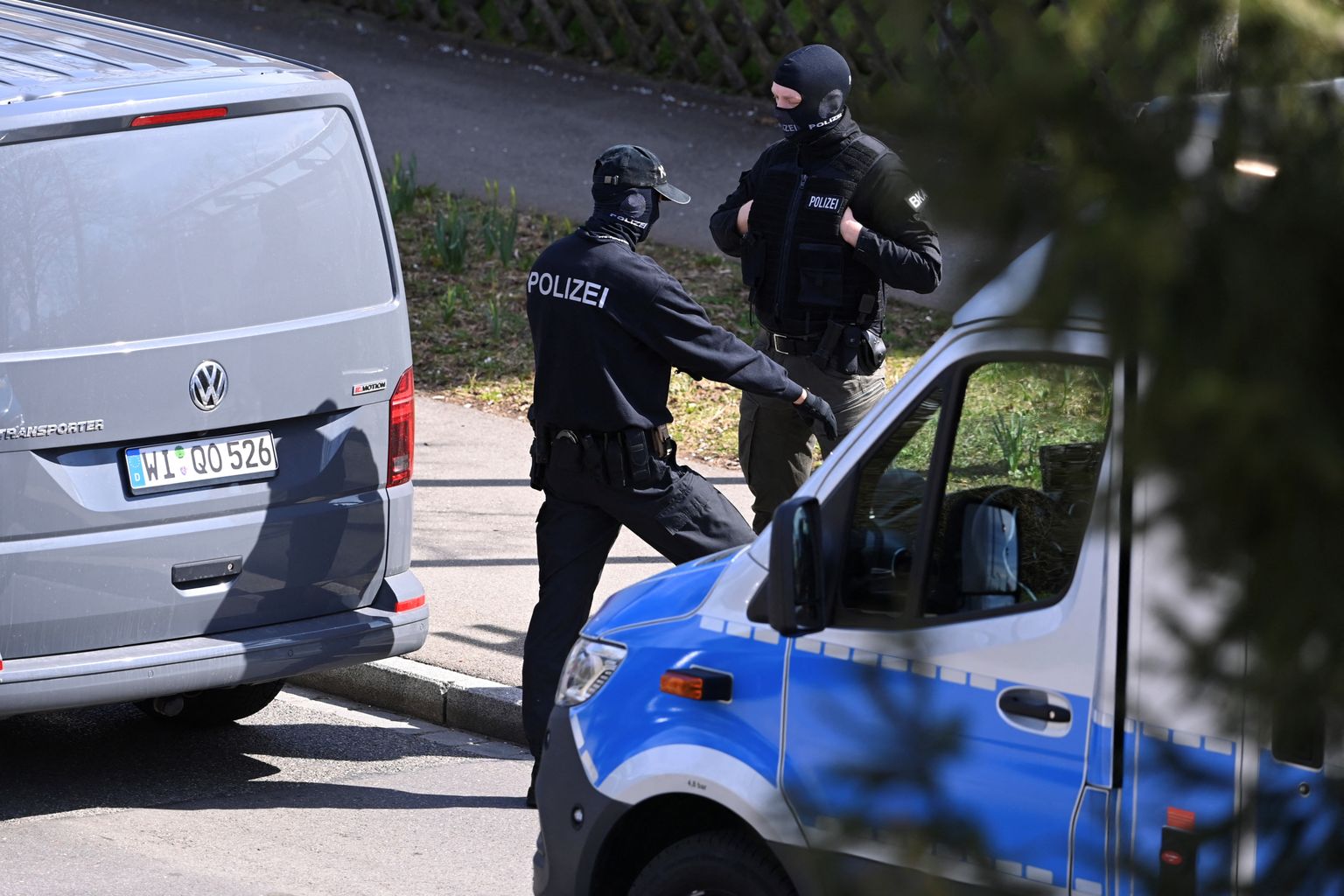 Saksa politsei Reutlingeni linnas.