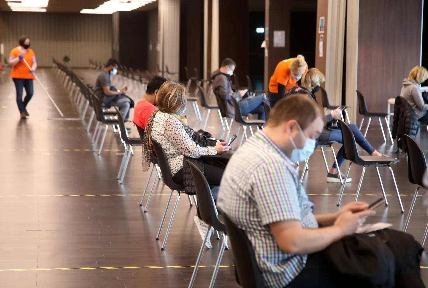 Vakcinācijas centrs "ATTA centrs" Krasta ielā.
