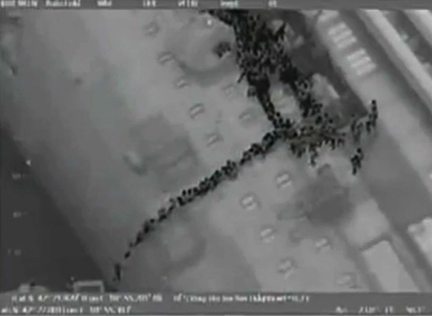 Infrapunakaameraga tehtud video kaader Costa Concordia evakuatsioonist