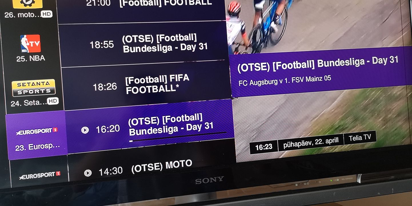 Eurosport 2 kaob Telia põhipaketist
