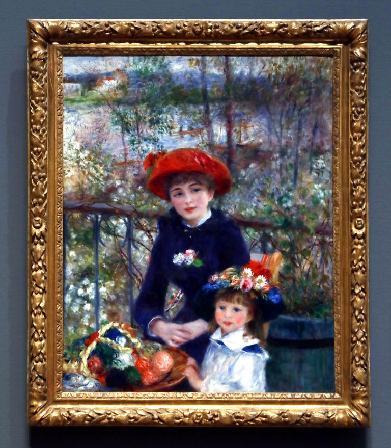 Pierre Auguste Renoir' maal "Kaks õde" (1881) Chicago Kunstiinstituudi maalide seas
