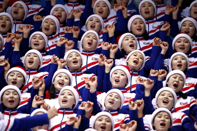 Põhja-Korea tantsutüdrukud.