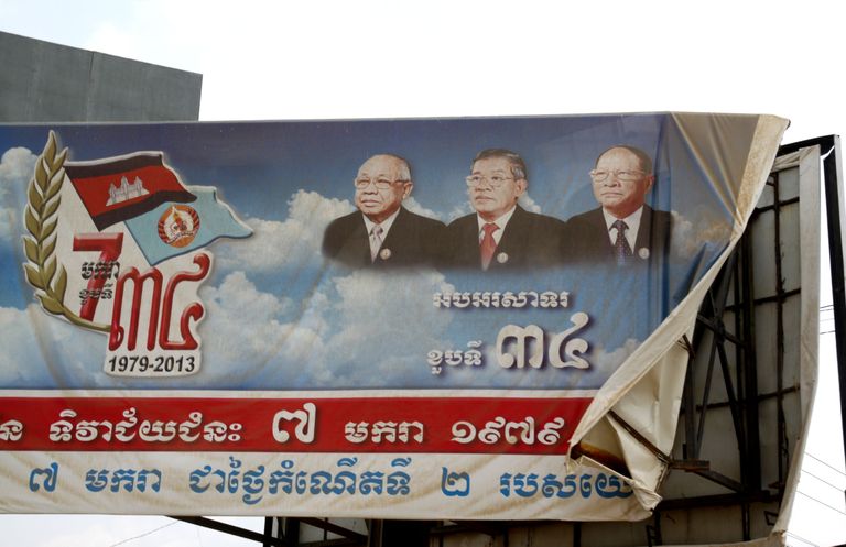 Plakat Kambodža riigiisadele.