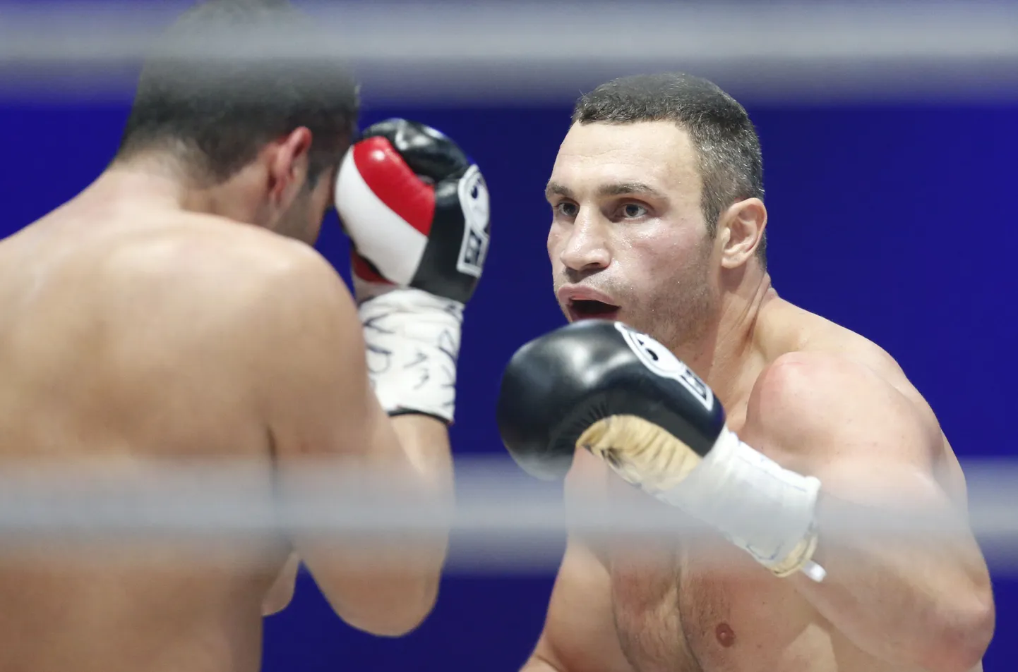 Vitali Klitško alistas profipoksi WBC tiitlimatšis Manuel Charri, kuna kohtunik lõpetas kohtumise sakslase verise kulmu tõttu tehnilise nokaudiga.