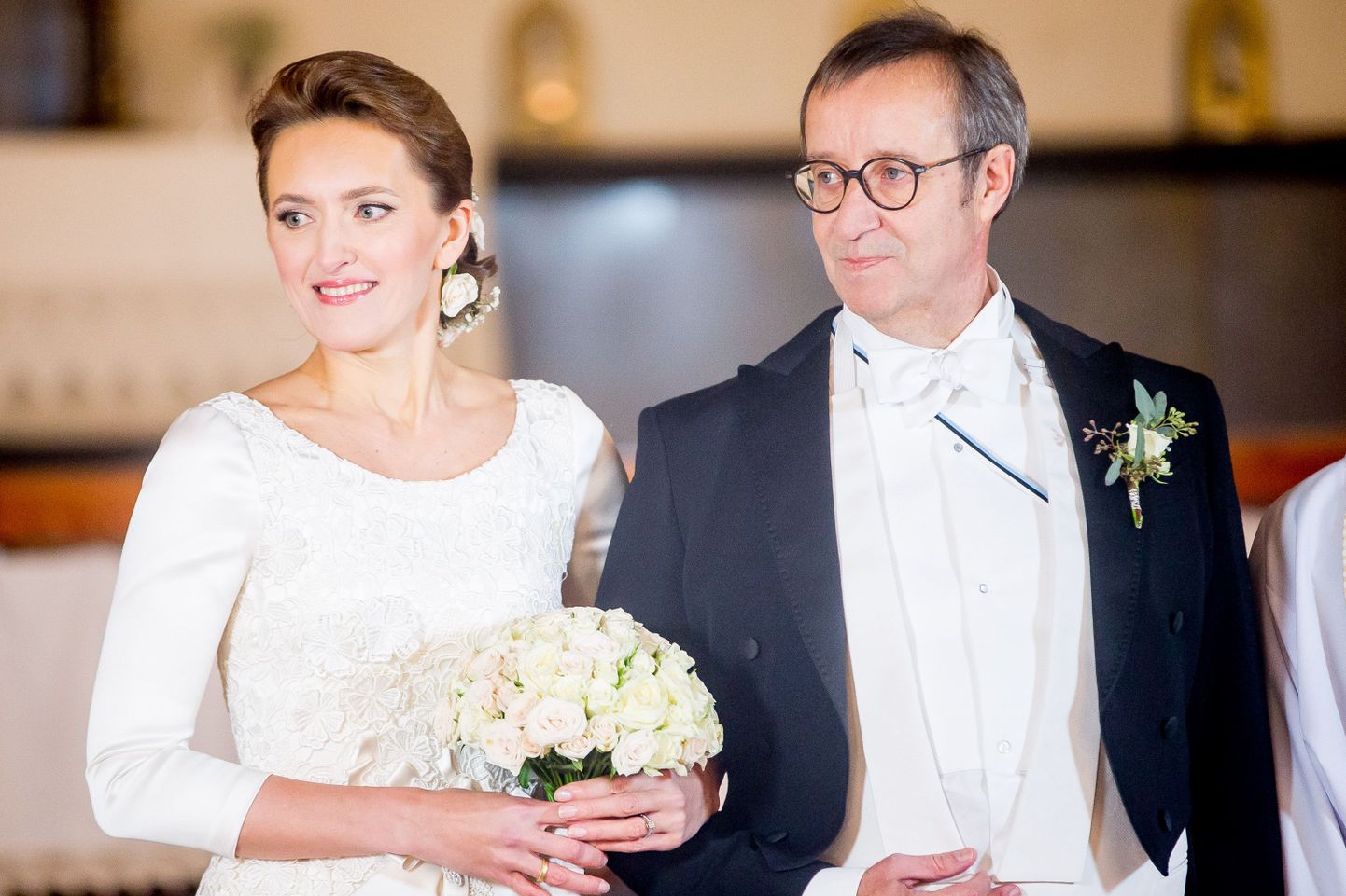 Toomas Hendrik ja Ieva Ilves oma pulmapäeval, 6. jaanuaril 2016