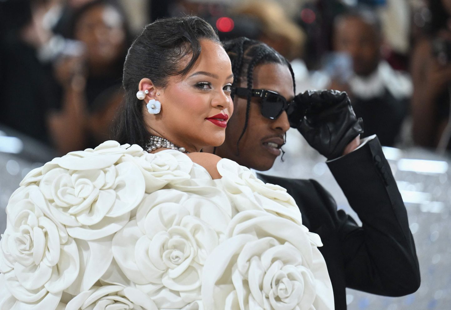 Rihanna ja ASAP Rocky 2023. MET Galal.