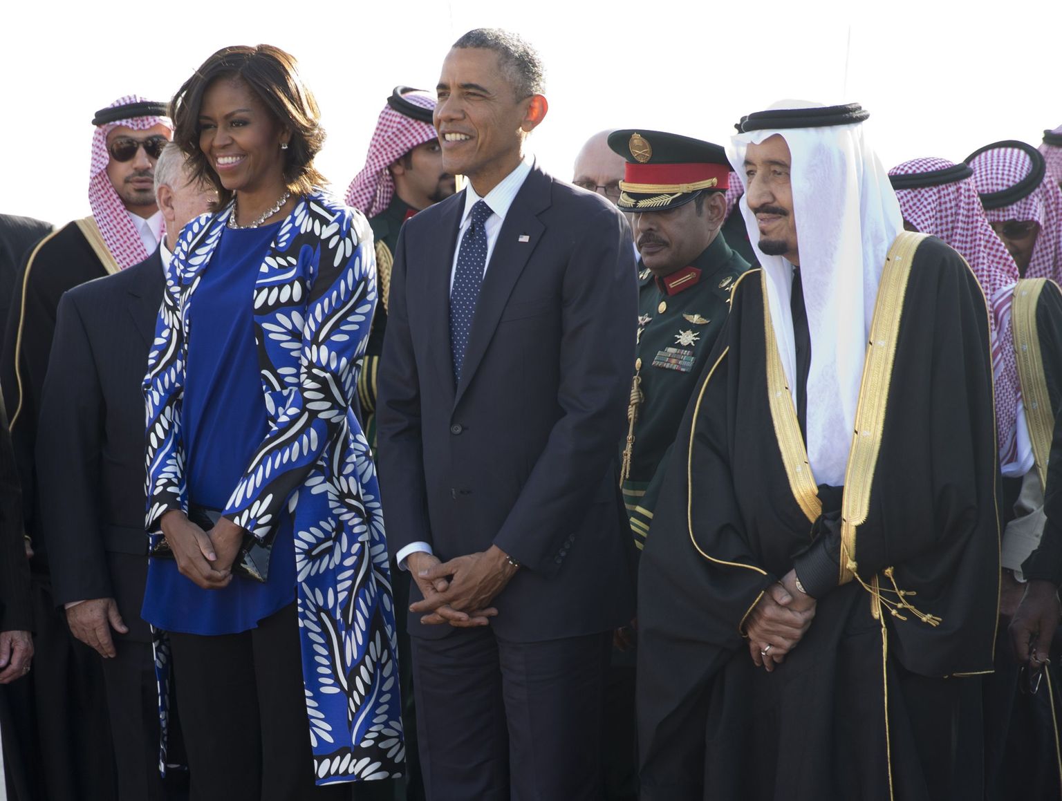 Barack Obama ja Michelle Obama Saudi Araabias