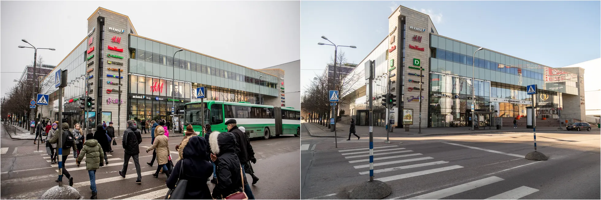 Koroonaviirus: Tallinn enne ja nüüd.