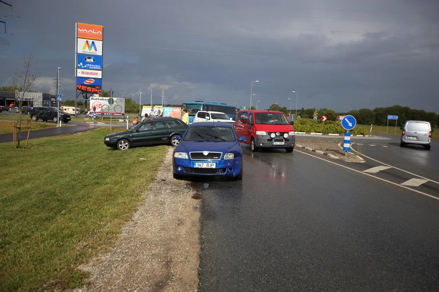 Avarii Rakveres Vaala keskuse lähistel.