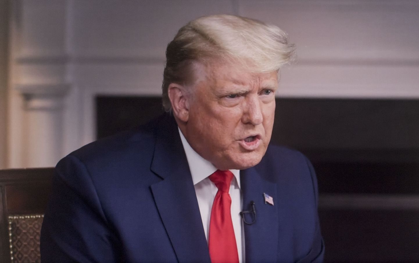 USA president Donald Trump annab intervjuu CBS-le Valges Majas 2020. aasta sügisel.