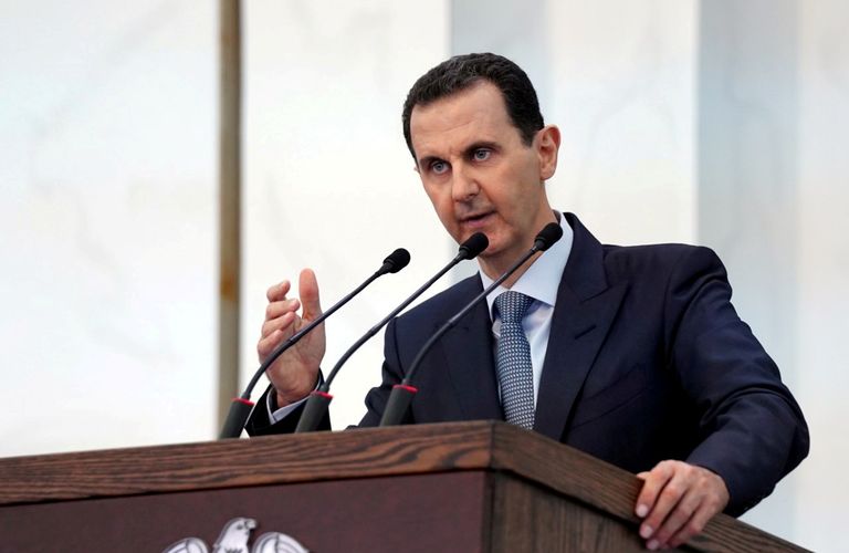 Süüria president Bashar al-Assad pidamas 12. augustil 2020 Damaskuses kõnet uutele parlamendiliikmetele.