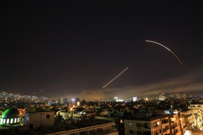 USA õhurünnakud Süüria pealinnale Damaskusele.