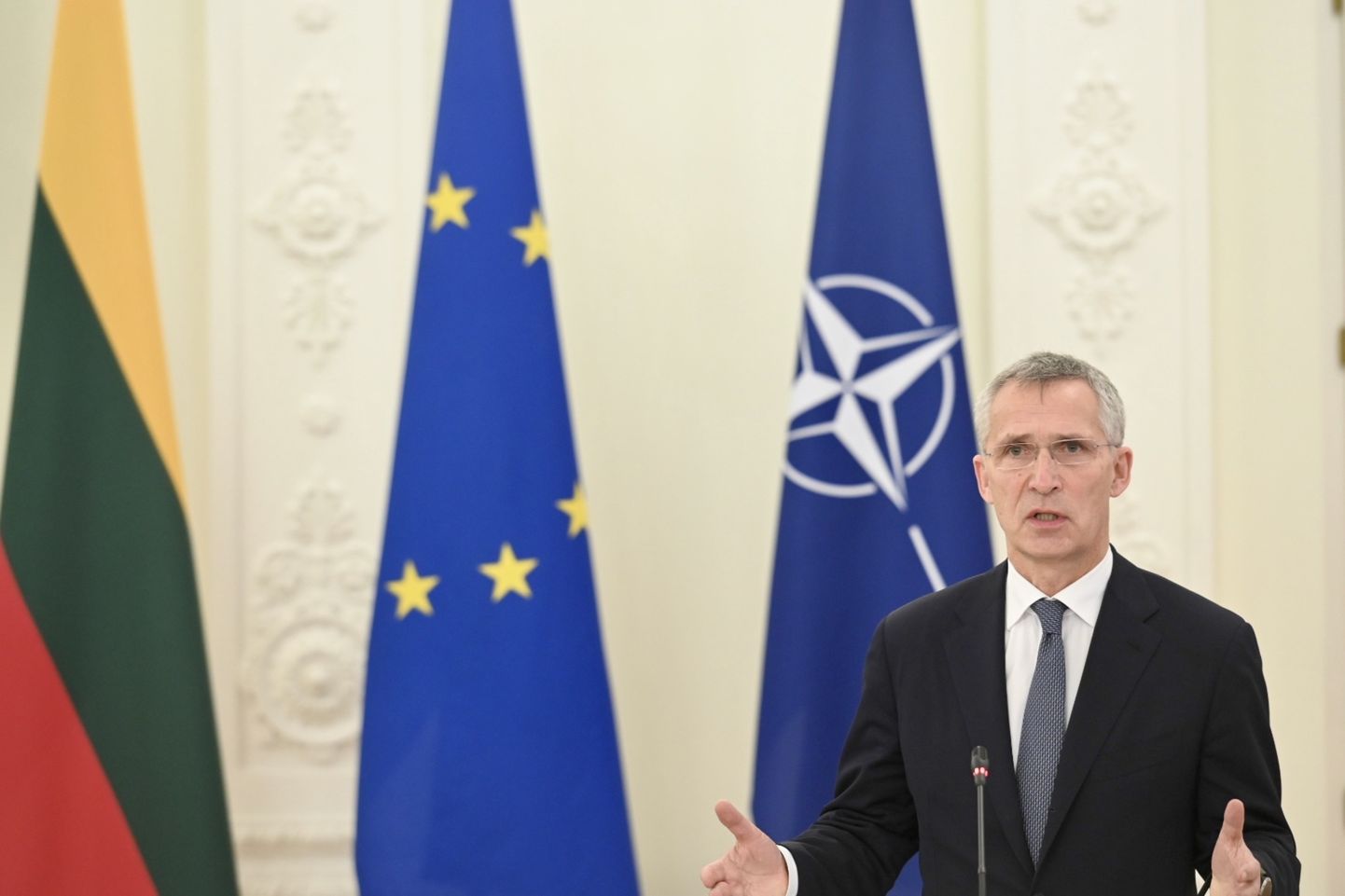 NATO peasekretär Jens Stoltenberg Vilniuses.