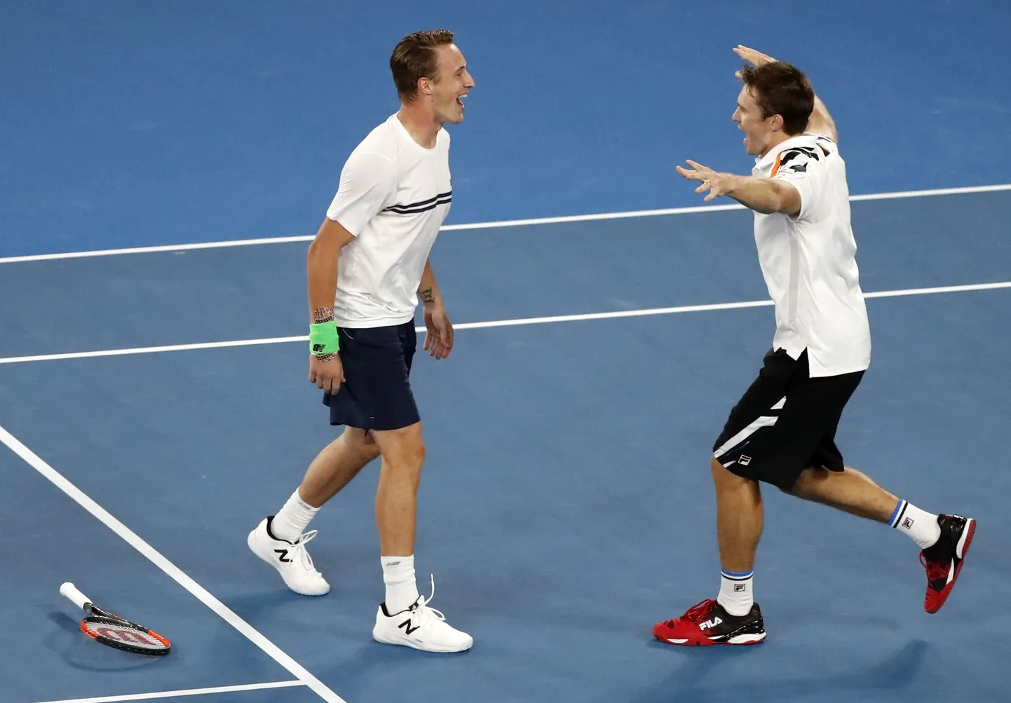 Soomlane Henri Kontinen (vasakul) ja austraallane John Peers võitsid Austraalia lahtistel paarismängu.