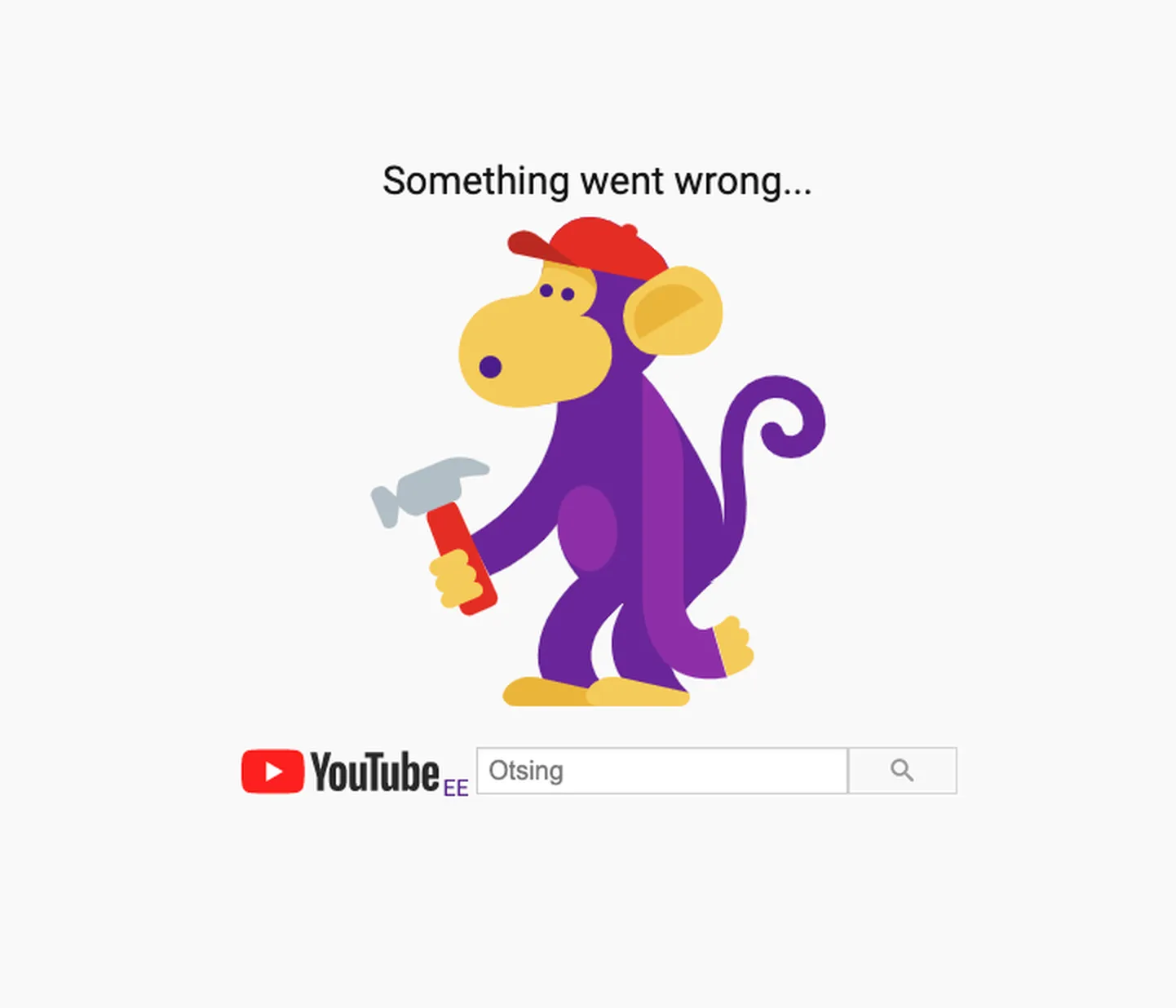 YouTube'i veateade.